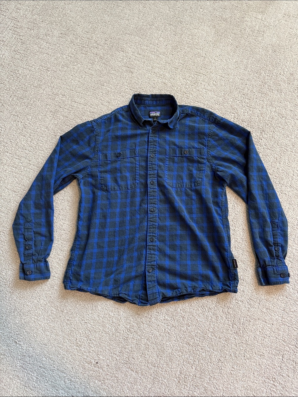 Patagonia Organic Pima Cotton Plaid Long Sleeve Button Down Shirt